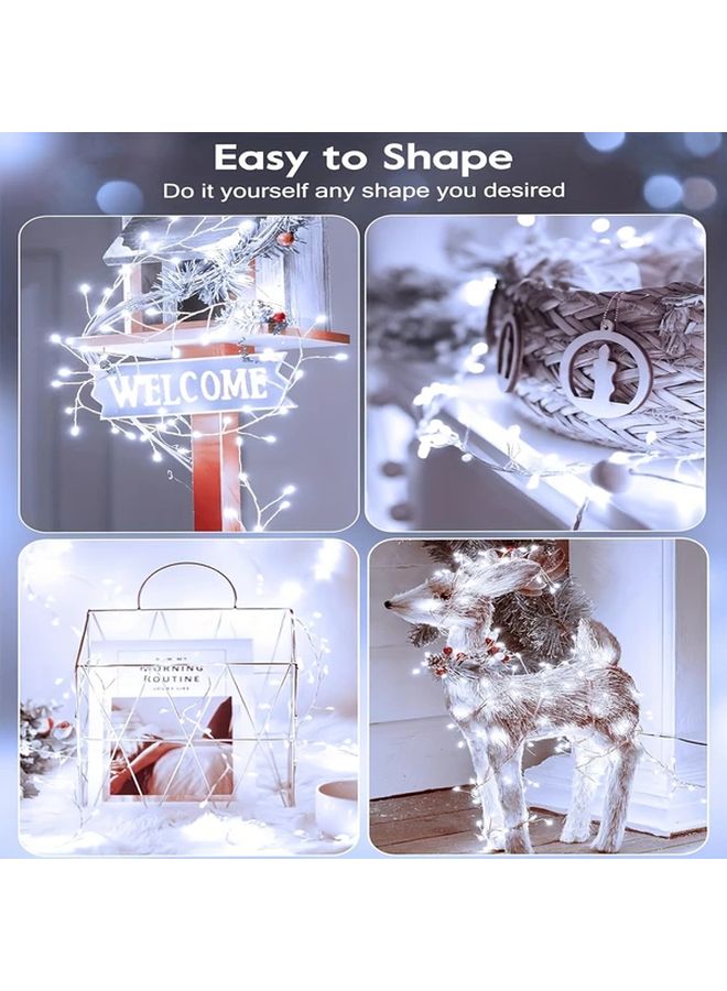 White 100 LED Copper Fairy String Lights Remote Timer 8 Modes Indoor Outdoor - Image 5
